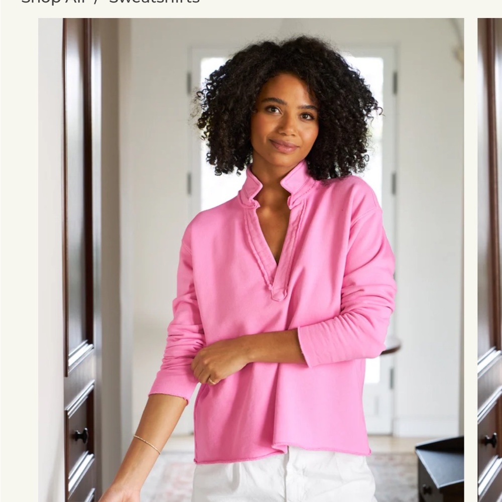 Frank and Eileen Heritage Jersey Patrick popover in pink lemonade